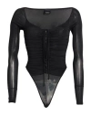 Pinko Woman Bodysuit Black Size S Viscose, Elastane
