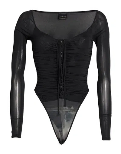 Pinko Woman Bodysuit Black Size S Viscose, Elastane