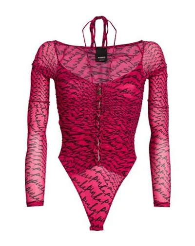 Pinko Woman Bodysuit Fuchsia Size Xxs Polyamide, Elastane