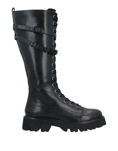 Pinko Knee Boots In Black