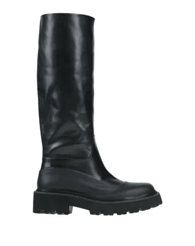Pinko Woman Knee Boots Black Size 10 Calfskin