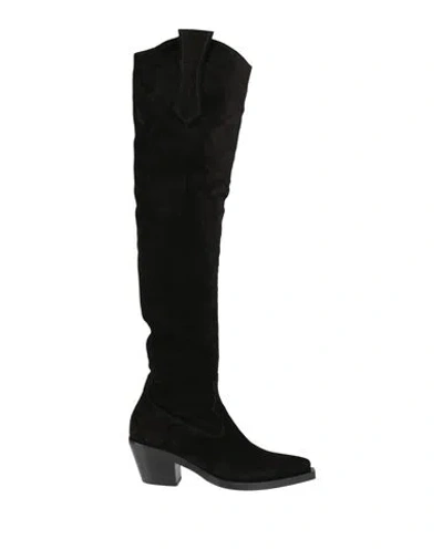 Pinko Woman Boot Black Size 7 Leather