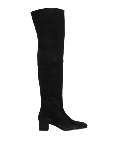 Pinko Knee Boots In Limo Black