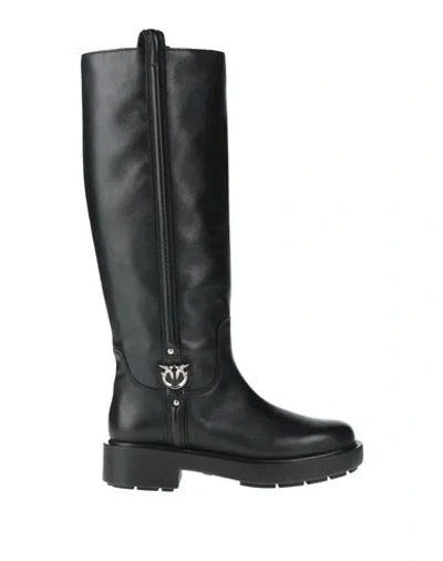 Pinko Woman Boot Black Size 8 Calfskin