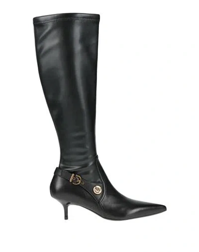 Pinko Woman Boot Black Size 8 Leather In Multi