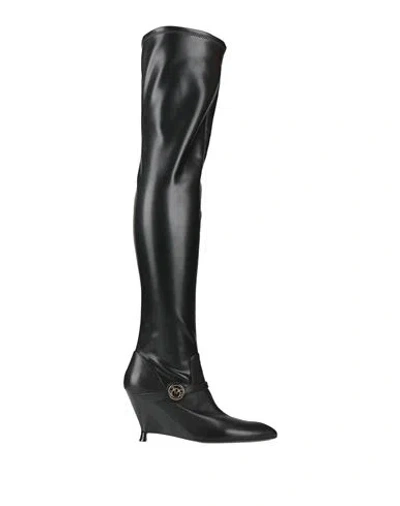 Pinko Woman Boot Black Size 9 Leather, Synthetic Material