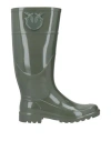 Pinko Woman Boot Sage Green Size 5 Rubber In Green