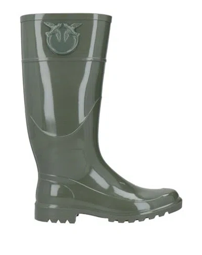 Pinko Woman Boot Sage Green Size 5 Rubber
