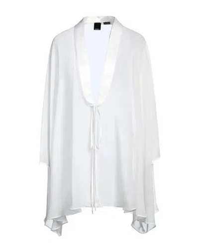 Pinko Woman Cape White Size Onesize Polyester, Elastic Fibres