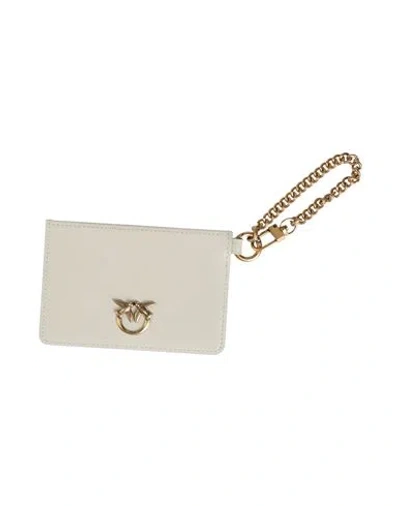 Pinko Woman Cardholder Off White Size - Calfskin