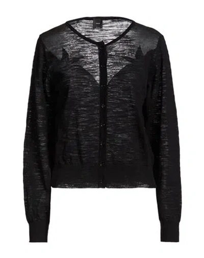Pinko Woman Cardigan Black Size L Cotton, Polyamide