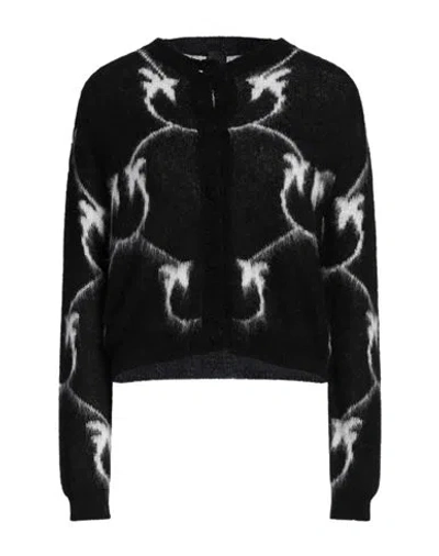 Pinko Woman Cardigan Black Size M Acrylic, Polyamide, Alpaca Wool In Black
