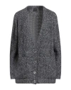 Pinko Woman Cardigan Black Size M Wool, Nylon, Alpaca Wool In Gray