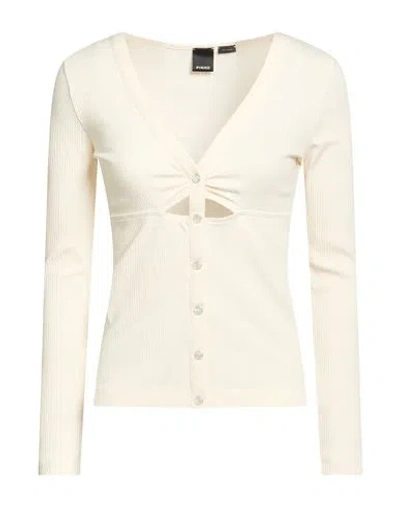 Pinko Woman Cardigan Cream Size M Cotton, Lyocell, Elastane In White