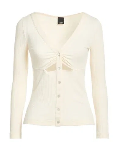 Pinko Woman Cardigan Ivory Size S Cotton, Lyocell, Elastane In Neutral