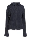 Pinko Woman Cardigan Midnight Blue Size L Cotton, Nylon In Black