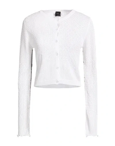 Pinko Woman Cardigan White Size M Viscose, Polyester