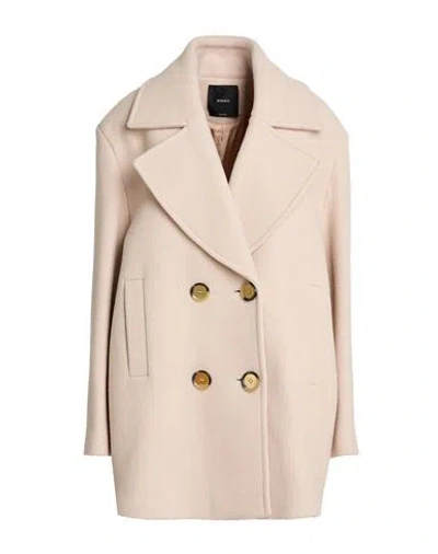 Pinko Woman Coat Beige Size 6 Wool, Nylon
