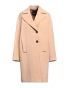 Pinko Woman Coat Beige Size 6 Wool, Polyamide, Polyester, Viscose, Elastane