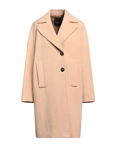 Pinko Woman Coat Beige Size 4 Wool, Polyamide, Polyester, Viscose, Elastane