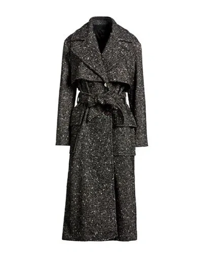 Pinko Woman Coat Black Size 4 Wool, Acrylic, Polyester, Polyamide