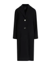 Pinko Woman Coat Black Size M Wool, Polyamide, Cashmere In Black