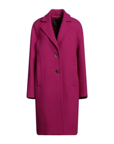 Pinko Woman Coat Garnet Size M Virgin Wool, Polyamide In Red
