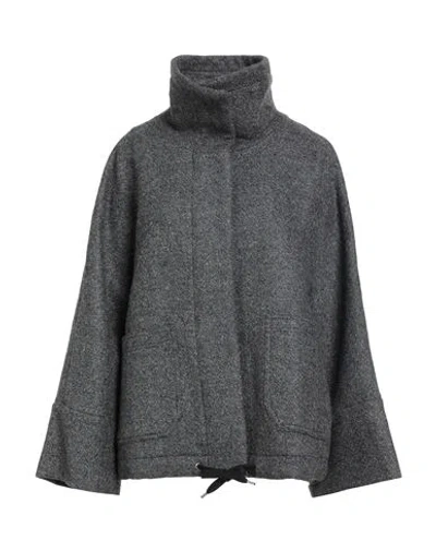 Pinko Woman Coat Grey Size L Wool, Nylon In Gray