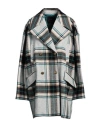 Pinko Woman Coat Light Grey Size 10 Wool, Synthetic Fibers, Cotton In Grey
