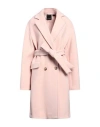 Pinko Woman Coat Pink Size 8 Virgin Wool, Polyamide