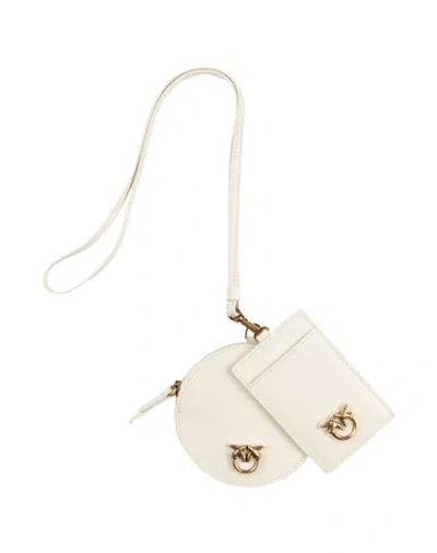 Pinko Woman Coin Purse Ivory Size - Calfskin In White