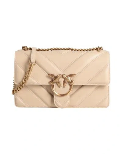 Pinko Woman Cross-body Bag Beige Size - Cow Leather In Sand