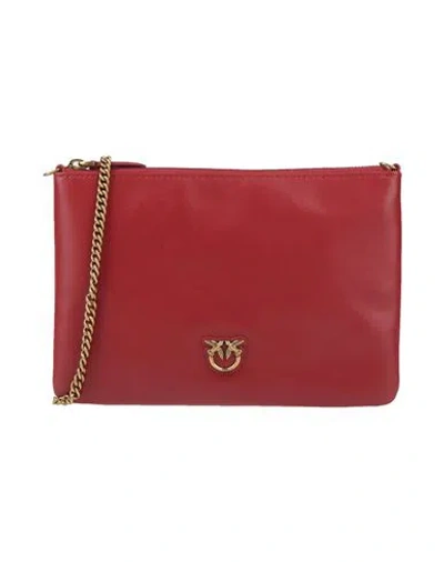 Pinko Woman Cross-body Bag Brick Size - Leather In Red