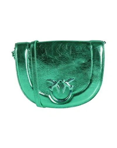 Pinko Woman Cross-body Bag Green Size - Leather