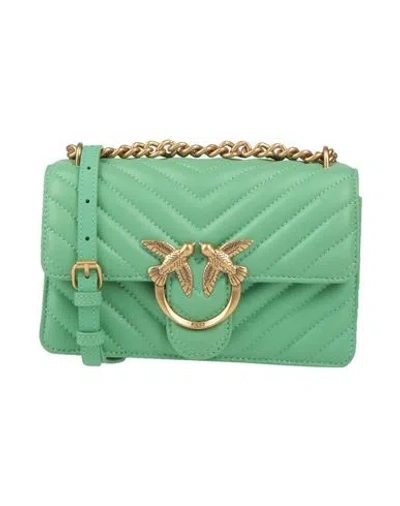Pinko Woman Cross-body Bag Green Size - Sheepskin
