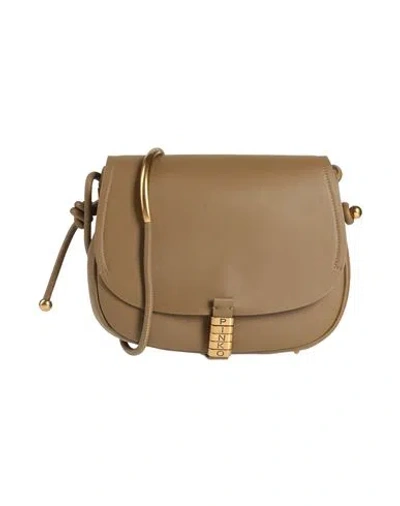 Pinko Woman Cross-body Bag Military Green Size - Leather