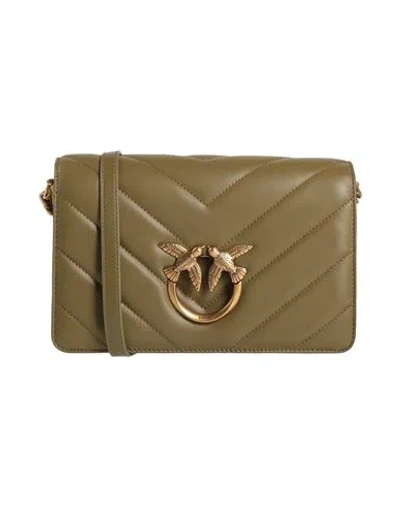 Pinko Woman Cross-body Bag Military Green Size - Sheepskin