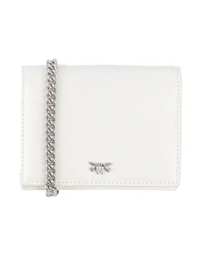 Pinko Woman Crossbody Wallet Off White Size - Calfskin