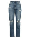 Pinko Woman Denim Pants Blue Size 29 Cotton In Blue