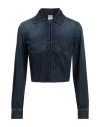 Pinko Woman Denim Shirt Blue Size 14 Cotton, Elastane In Blue