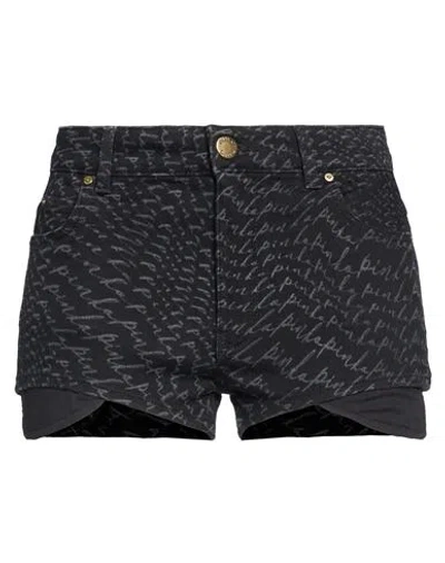 Pinko Woman Denim Shorts Black Size 29 Cotton, Lyocell, Polyester, Elastane