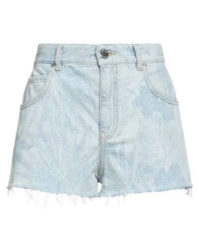 Pinko Woman Denim Shorts Blue Size 26 Cotton