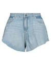 PINKO PINKO WOMAN DENIM SHORTS BLUE SIZE 27 COTTON