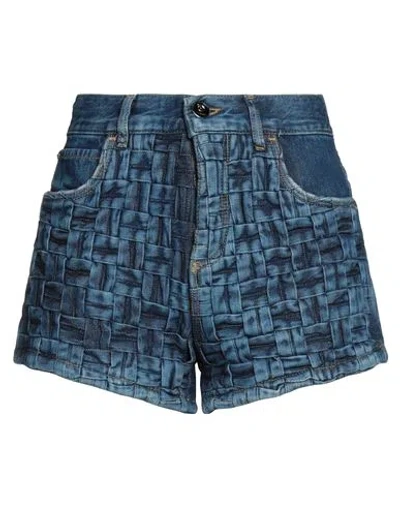 Pinko Woman Denim Shorts Blue Size 30 Cotton