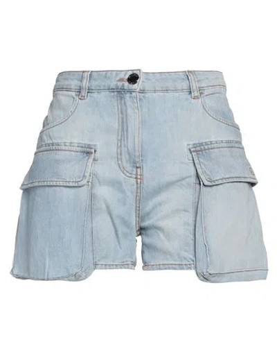 Pinko Woman Denim Shorts Blue Size 28 Cotton