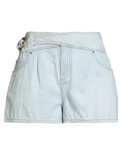 Pinko Woman Denim Shorts Blue Size 8 Polyester, Cotton
