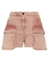 Pinko Denim Woman Denim Shorts Brown Size 28 Cotton, Elastane In Brown