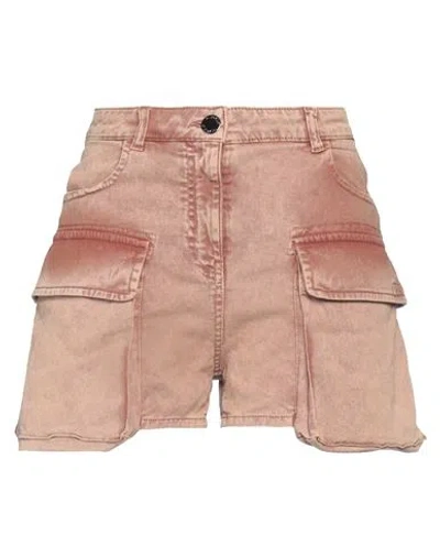 Pinko Denim Woman Denim Shorts Brown Size 28 Cotton, Elastane