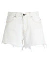 Pinko Woman Denim Shorts Ivory Size 29 Cotton, Polyester In White