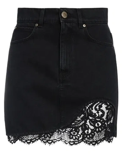 Pinko Woman Denim Skirt Black Size 31 Cotton, Polyamide, Viscose